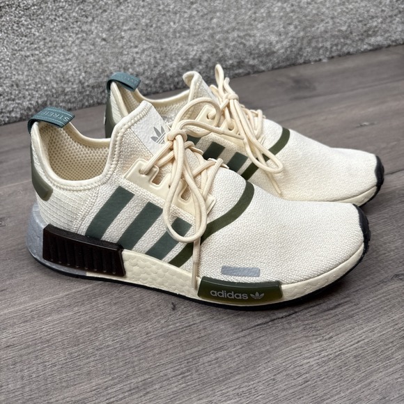 Adidas NMD R1 Cream / Olive Running Women's Size 8.5 - Picture 1 of 6